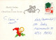SANTA CLAUS ANIMALS CHRISTMAS Holidays Vintage Postcard CPSM #PAK774.GB - Santa Claus