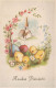 PÂQUES POULET ŒUF Vintage Carte Postale CPA #PKE117.FR - Easter