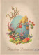 PÂQUES POULET ŒUF Vintage Carte Postale CPSM #PBP053.FR - Easter