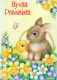 PÂQUES LAPIN Vintage Carte Postale CPSM #PBO359.FR - Easter