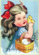 PÂQUES ENFANTS ŒUF Vintage Carte Postale CPSM #PBO230.FR - Ostern