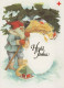 PÈRE NOËL Bonne Année Noël Vintage Carte Postale CPSM #PBL436.FR - Santa Claus
