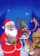 PÈRE NOËL Bonne Année Noël Vintage Carte Postale CPSM #PBL309.FR - Santa Claus