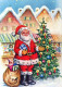 PÈRE NOËL Bonne Année Noël Vintage Carte Postale CPSM #PBL112.FR - Santa Claus