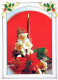 Bonne Année Noël BOUGIE Vintage Carte Postale CPSM #PBA054.FR - Nouvel An