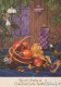 Bonne Année Noël BOUGIE Vintage Carte Postale CPSM #PBA116.FR - Nouvel An