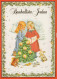 Bonne Année Noël ENFANTS Vintage Carte Postale CPSM #PAY899.FR - Nouvel An