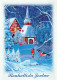 Bonne Année Noël ÉGLISE Vintage Carte Postale CPSM #PAY439.FR - Neujahr