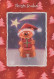 Buon Anno Natale ORSACCHIOTTO Vintage Cartolina CPSM #PAU816.IT - Neujahr