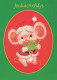 Buon Anno Natale MOUSE Vintage Cartolina CPSM #PAU943.IT - Neujahr