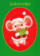 Buon Anno Natale MOUSE Vintage Cartolina CPSM #PAU943.IT - Nouvel An