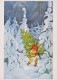 BABBO NATALE Buon Anno Natale Vintage Cartolina CPSM #PAU611.IT - Santa Claus