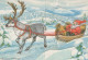 BABBO NATALE Animale Natale Vintage Cartolina CPSM #PAK993.IT - Santa Claus