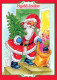 BABBO NATALE BAMBINO Natale Vintage Cartolina CPSM #PAK309.IT - Santa Claus