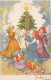 ANGELO Buon Anno Natale Vintage Cartolina CPSMPF #PAG824.IT - Angels