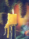 Happy New Year Christmas CANDLE LENTICULAR 3D Vintage Postcard CPSM #PAZ028.GB - Neujahr