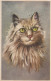 CAT Vintage Postcard CPSMPF #PKG911.GB - Katzen