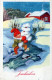 Happy New Year Christmas GNOME Vintage Postcard CPSMPF #PKD479.GB - Nouvel An