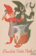 Happy New Year Christmas CHILDREN Vintage Postcard CPSMPF #PKD296.GB - Nouvel An