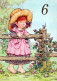 HAPPY BIRTHDAY 6 Year Old GIRL CHILDREN Vintage Postal CPSM #PBT989.GB - Verjaardag