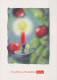 Happy New Year Christmas CANDLE Vintage Postcard CPSM #PBN734.GB - Nouvel An