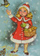 Happy New Year Christmas Children Vintage Postcard CPSM #PBM201.GB - Anno Nuovo