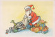 SANTA CLAUS Happy New Year Christmas Vintage Postcard CPSM #PBB054.GB - Santa Claus