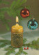 Happy New Year Christmas CANDLE Vintage Postcard CPSM #PBA235.GB - New Year