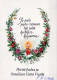 Happy New Year Christmas CANDLE Vintage Postcard CPSM #PBA052.GB - Neujahr