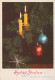 Happy New Year Christmas CANDLE Vintage Postcard CPSM #PAZ236.GB - Neujahr