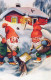 Buon Anno Natale GNOME Vintage Cartolina CPSMPF #PKG417.IT - Neujahr