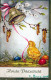 PASQUA POLLO UOVO Vintage Cartolina CPA #PKE435.IT - Easter