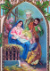 Vergine Maria Madonna Gesù Bambino Natale Religione Vintage Cartolina CPSM #PBP684.IT - Jungfräuliche Marie Und Madona