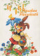 PASQUA CONIGLIO Vintage Cartolina CPSM #PBO361.IT - Pasqua