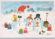 Buon Anno Natale PUPAZZO Vintage Cartolina CPSM #PBM544.IT - Anno Nuovo