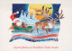 BABBO NATALE Buon Anno Natale Vintage Cartolina CPSM #PBL567.IT - Santa Claus