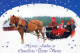 Buon Anno Natale CAVALLO Vintage Cartolina CPSM #PBM412.IT - Anno Nuovo