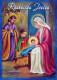 Vergine Maria Madonna Gesù Bambino Natale Religione Vintage Cartolina CPSM #PBB780.IT - Jungfräuliche Marie Und Madona