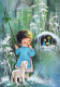 BAMBINO Scena Paesaggio Gesù Bambino Vintage Cartolina CPSM #PBB583.IT - Scènes & Paysages