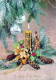 Buon Anno Natale CANDELA Vintage Cartolina CPSM #PBA239.IT - Neujahr