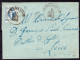 1863 11 SETTEMBRE C.15 LITO II TIPO SASS 13 BEN MARGINATO SU PIEGO DI LETTERA DA FASANO P6 PER LECCE FIRMA BIONDI RARA - Marcofilie