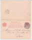 Briefkaart G. 54 B S Gravenhage - Parijs Frankrijk 1900 - Postal Stationery