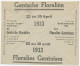 Postal Cheque Cover Belgium 1933 Flower Exhibition - Ghent Flower Show - Arbres