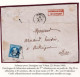 ENV FAB LOCALE AUBENAS POUR ANTRAIGUES S/VOLANE AFFRANCHISSEMENT INSUFFISANT TAXE 10 DECIMES 21 FÉVRIER 1866 SUP - 1849-1876: Période Classique