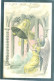 2 Cartes - Relief - Gaufrée - Embossed - Prage - Angelot - 1 En TBE - 1 Tâchée - Easter