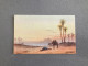 Prayer In The Desert At Sunrise, Near The Pyramids Of Giza Carte Postale Postcard - Pirámides