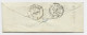 FRANCE STRASBOURG 17 AVRIL 1851 TAXE 25 MIGNONNETTE VALENTINE RARE - 1849-1876: Période Classique