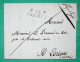 MARQUE P54P PONTIVY MORBIHAN PORT PAYE LETTRE COLLEGE ROYAL POUR LORIENT 32x11 COVER FRANCE - 1801-1848: Voorlopers XIX