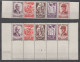 YT 576-580, 4 BANDES AU  PROFIL  DU SECOURS NATIONAL , NEUFS** STAMPS BRIEFMARKEN - Ungebraucht