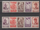 YT 576-580, 4 BANDES AU  PROFIL  DU SECOURS NATIONAL , NEUFS** STAMPS BRIEFMARKEN - Unused Stamps